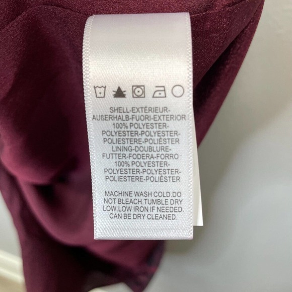 DRESS THE POPULATION Shaireen Leopard Dress Womens Large Burgundy Sleeveless - Picture 12 of 15